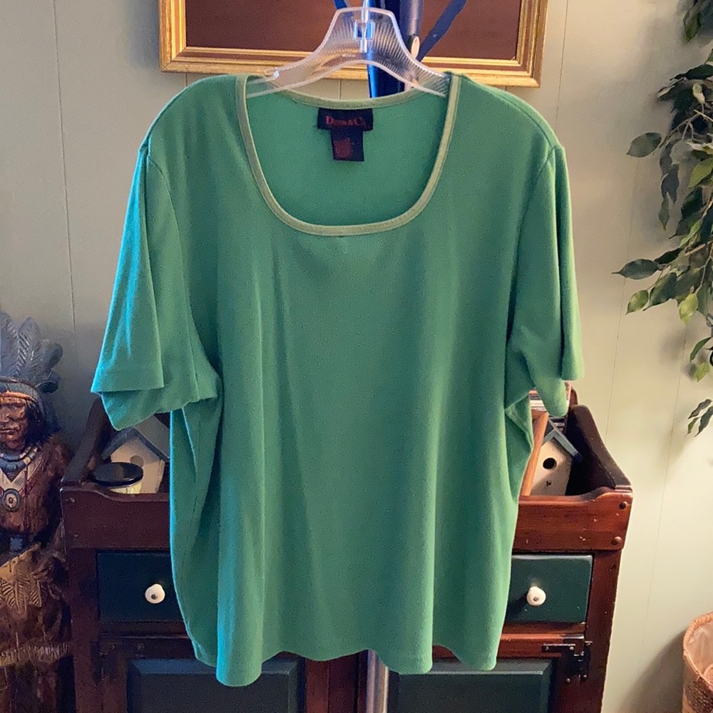 Denim & Co. short sleeve ribbed T-shirt 2X